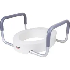 Assento Sanitário Elevado Carex com Braços, Elevador de Assento Sanitário Redondo, Capacidade de 136 kg, Assento Idoso