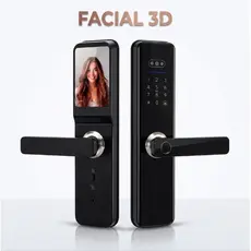Fechadura Digital com Reconhecimento Facial 3D, Impressão Digital e Câmera HD Maisclick