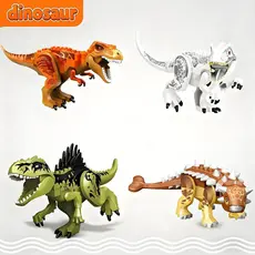 Blocos de Dinossauro Jurassic World, Blocos de Construção, Brinquedos Educativos de Dinossauro