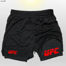 Short Compressão Alta Qualidade Luta Fitness Ufc Logo Minimalista Treino Moda