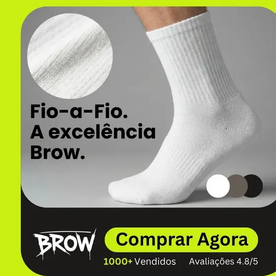 Kit 3/12 Pares Meia Cano Alto Masculina.