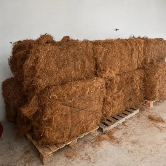 Fibra de Coco Longa Lavada 100L artesanatos, decoração, proteção de solo, Taludes