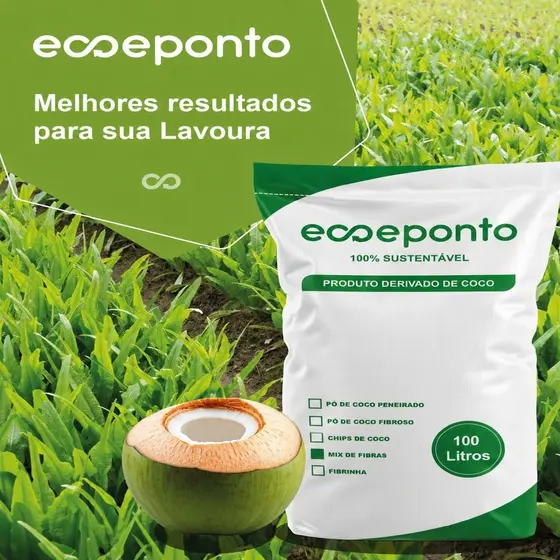 Mix de Fibra de Coco Lavado Substrato Natural Po e Fibra para Orquídea Suculenta Cacto Jardinagem Adubo Vaso Planta