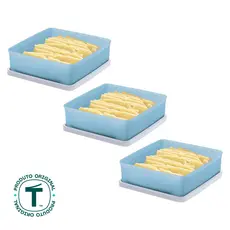 Kit 3 Potes Hermético Tupperware Mini Refri Line 400ml