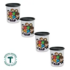 Kit 4 Potes Tupperware Instantânea Mágica Harry Potter Colorido 1,3L