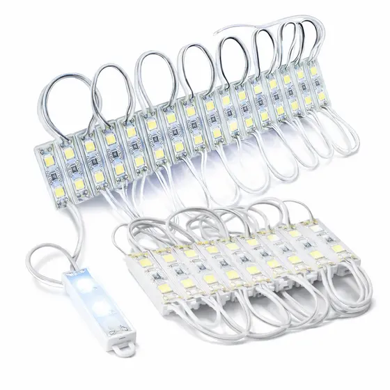 20 Mini Módulo led resinado 2835 25mm 2-led branco frio 8000k prova dágua ip65