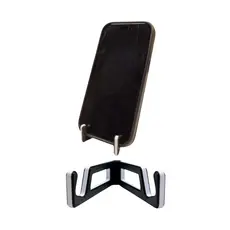Suporte Celular Dobrável 3D Minimalista Preto Brinde