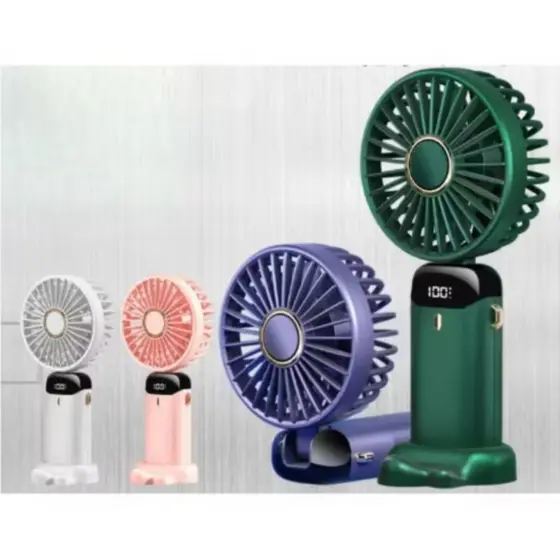 Ventilador Mini Portátil 5 Modos Pequeno Dobrável digital De Escritório Presente USB
