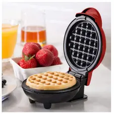 Mini Máquina de Waffles Elétrica Portátil Casa Cozinha Fazer Waffle Panquecas Automático 220V