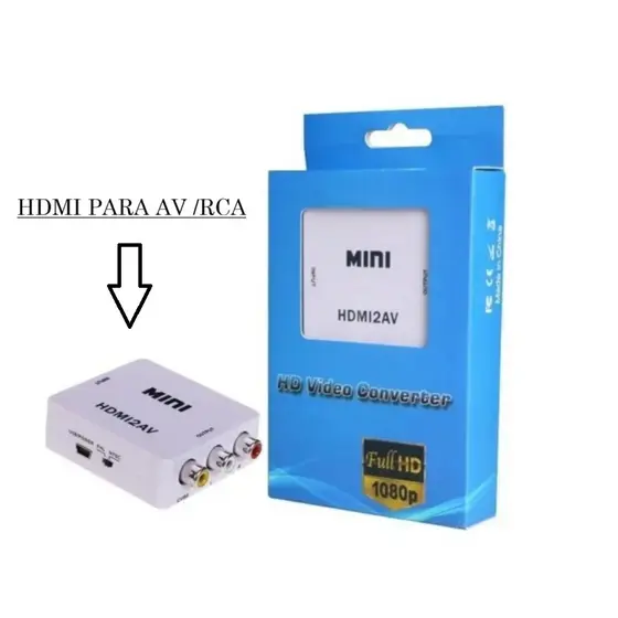 Mini Adaptador Conversor De Hdmi Para Video Composto Rca 2av HDMI2AV