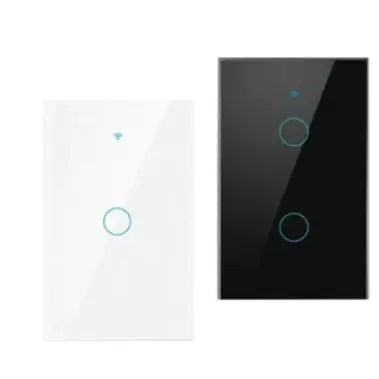 Interruptor Inteligente Wi-fi Nova tuya Touch Switch 1/2/3/4 Botões branco/preto