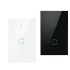 Interruptor Inteligente Wi-fi Nova tuya Touch Switch 1/2/3/4 Botões branco/preto