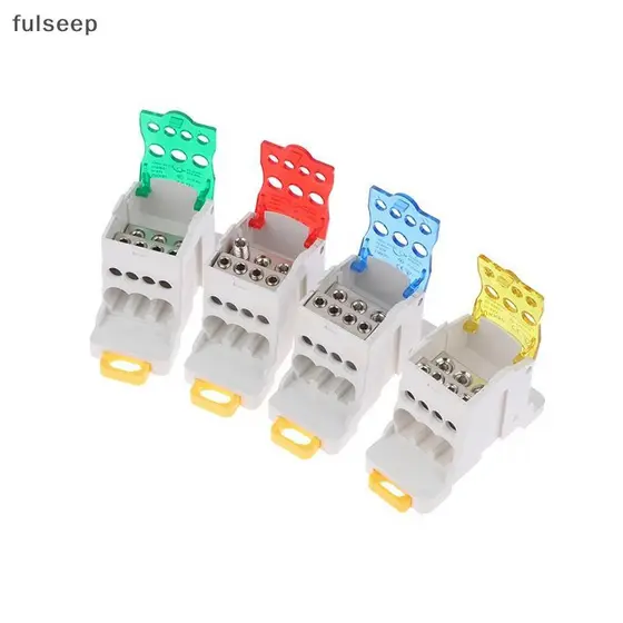 Bloco de Terminais Universal Tipo Trilho Caixa de Distribuição Conector de Fio Tampa Final Suporte UKK80A
