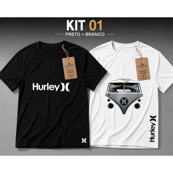 kit 2 camisetas adulto&infantil 100% algodão surf skate sreeetwear envio rápido
