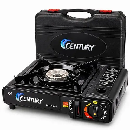 Fogareiro Gás Portátil Compacto Mesa Maleta Camping Cozinha Prático Resistente