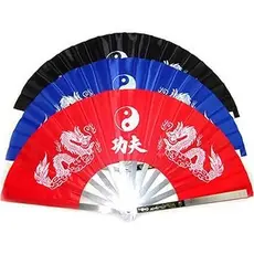 Leque Grande Kung Fu Tai Chi Apresentação Dança Faz Brarulho Estampado