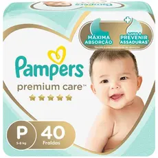 Fralda Pampers Premium Care Mega P Com 40 Unidades