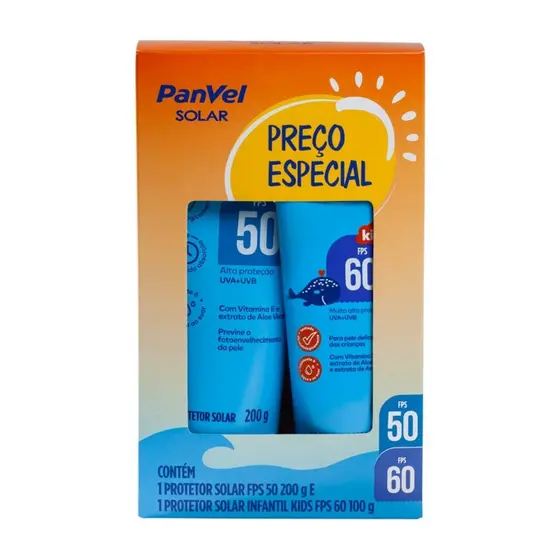 Kit Protetor Solar Fps50 200g + Kids Fps60 100g