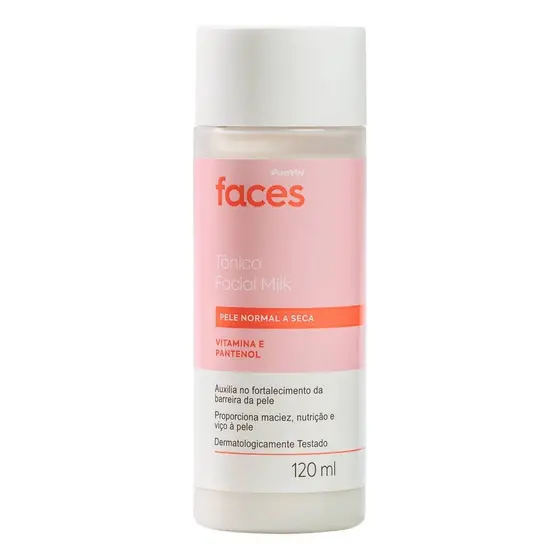 Tônico Facial Milk Pele Normal A Seca Panvel Faces 120ml