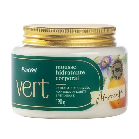Mousse Hidratante Corporal Maracujá Panvel Vert 190g