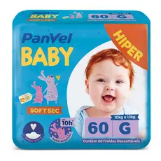 Fralda Panvel Baby Soft Sec G Com 60 Unidades