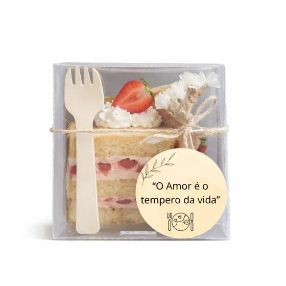 Kit 100 Embalagem Slice cake para fatia de Bolo ref 07