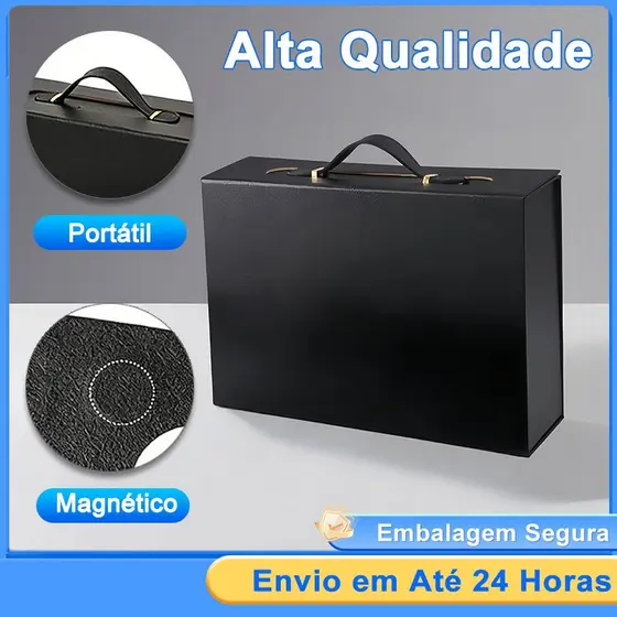 Caixa Rígida Dobrável Com Fecho Magnético Com Alça Para Joias/Doces/Lembrancinhas - 1 Unidade