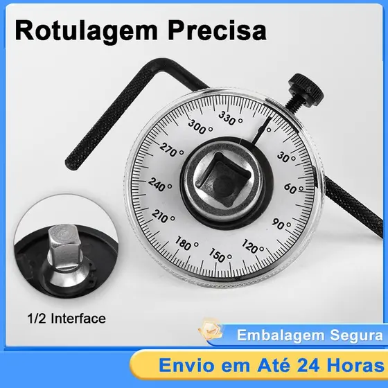 Transferidor Medidor De Grau Com Torquimetro Aperto 1/2