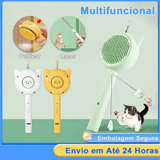 Escova Removedora Tira Pelos Dos Pets Cães E Gatos