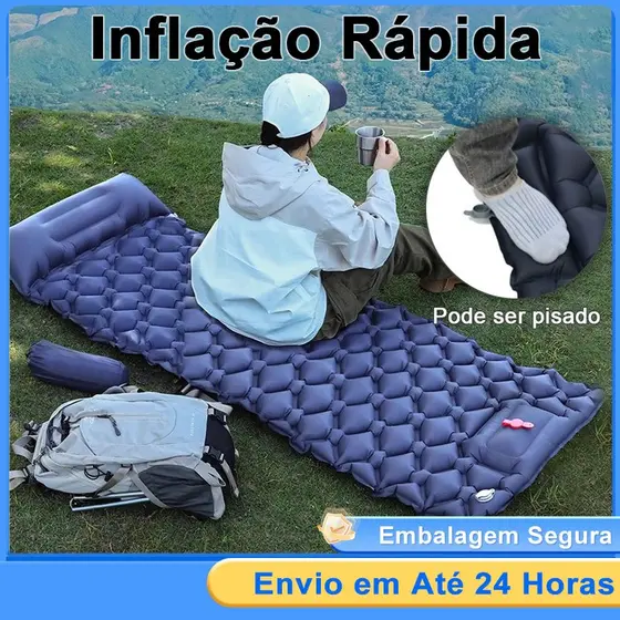 ColchãO Colchão Inflável De Acampamento Ao Livre  Dormir Para Acampamento Com Travesseiro Almofada