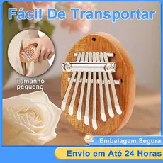 8 Teclas kalimba mini Polegar Piano Acústico Dedo Instrumento Musical Sapele Wood