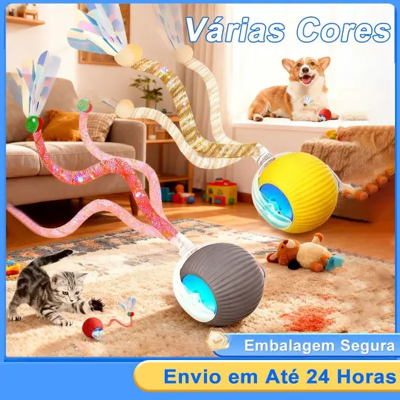 Bola De Brinquedo Automática Interativa Recarregável Com Sensor De Movimento Treinamento De Gatos