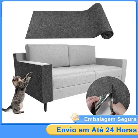 Arranhador Adesivo Grande Premium para Gatos Protetor de Sofá e Cama Box