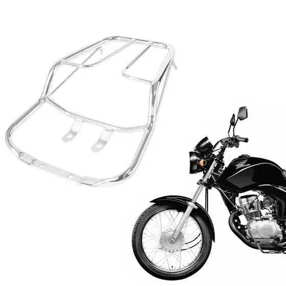 Bagageiro Suporte Churrasqueira Reforçado Honda Titan Fan 125 / 150 2009 Até 2013 Pro Tork ENVIO IMEDIATO