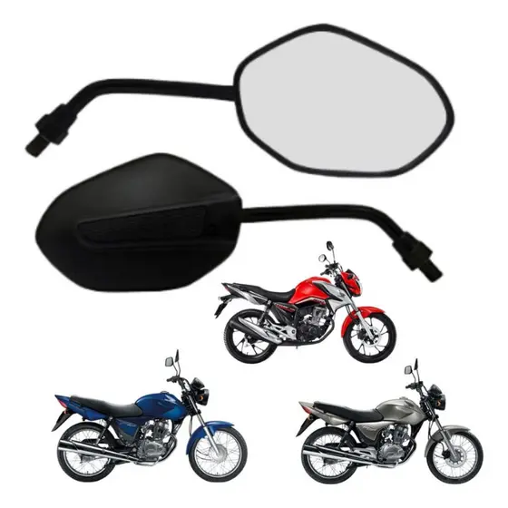 Par Retrovisor Espelho Honda Cg Titan Fan 125 150 160 Biz Pop Xre 300 Modelo Mini ENVIO IMEDIATO