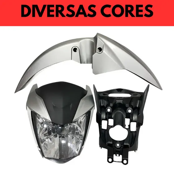 Kit Frente Farol Completo Com Paralama Honda Titan Fan Start 160 2016 Até 2024 Diversas Cores ENVIO IMEDIATO
