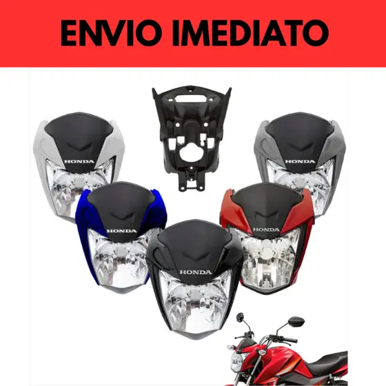 Kit Farol Completo Honda Cg Titan Fan 160 2022 Á 2024 Com Suporte Aranha Diversas Cores ENVIO IMEDIATO
