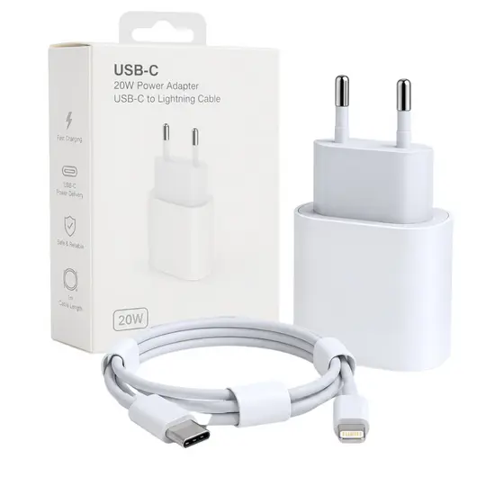 Carregador Completo TIPO-C 20W com Cabo Tipo-C Lightning 1 Metro Altomex AL-8205-PD