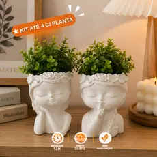 Vasinho até 4 kit Decorativo Com Planta e Sem Planta