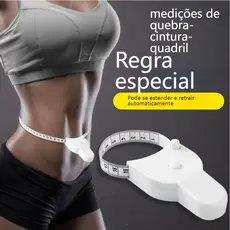 Fita Métrica Automática de Precisão Medidor de Cintura, Quadril, Braço e Perna para Academia e Fitness