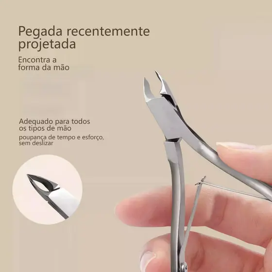 Tesoura para cutículas! Apara cutículas e pontas soltas com precisão, compacta e portátil