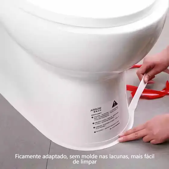 Fita impermeável para borda do vaso sanitário: fita de acabamento para banheiro, adesivo anti-mofo para frestas