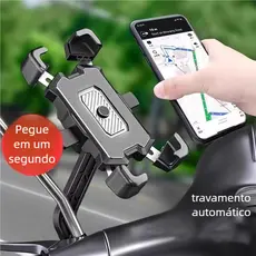 Suporte Celular Ciclismo Moto – Impermeável Anti-Vibração, Rotativo