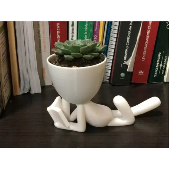 Vaso Criativo Boneco Relaxado Porta Planta Suculenta Decorativo Moderno / Vaso De Pessoa / Vaso De Humano