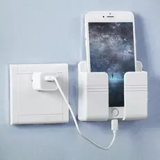 Suporte de Celular para Parede com Fita Adesiva Forte | Organizador Carregador Sem Furar a Parede