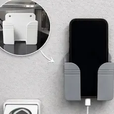 Suporte Celular Parede Sem Furo Porta Celular Carregando Com Fita e Parafusos