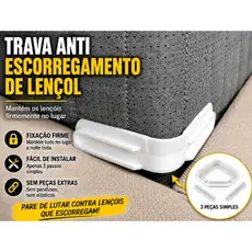 Fixador de Lençol Premium - Trava Anti Escorregamento para Colchão Casal, Queen e King