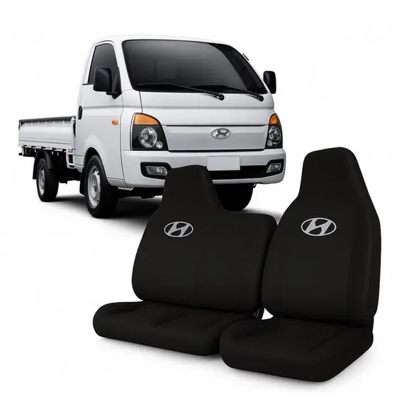 Capa de Banco Caminhão Hyundai HR - 90% couro e 10% tecido (couro e pluma)