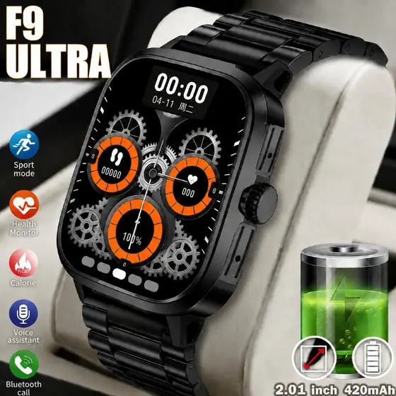 SmartWatch F9 Relógio esportivo original Masculino Feminino com Bluetooth para chamadas