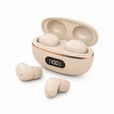 Y17 Mini Fones de Ouvido Bluetooth Sem Fio Bege, Gamer e Esportivo, Compatível com Android/iOS